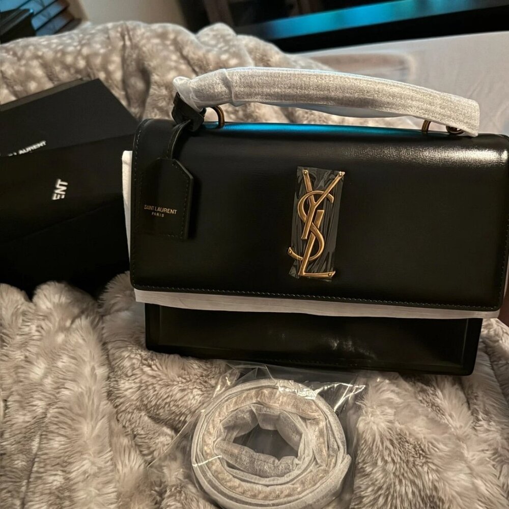 YSL Sunset Medium Leather Crossbody Bag